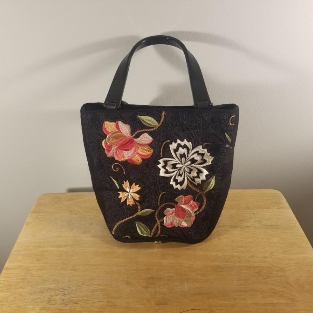 TALBOTS Multi colored Flower design cloth Purse